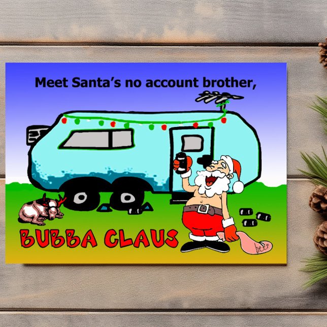 Cartão De Festividades Feriado do Natal de Bubba Claus (Criador carregado)