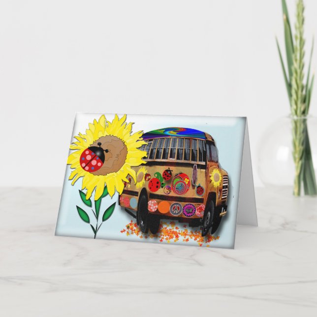 Cartão De Festividades Feriado do ônibus do joaninha (Frente)