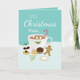 Cartão De Festividades Feriado dos biscoitos do Natal e do chocolate