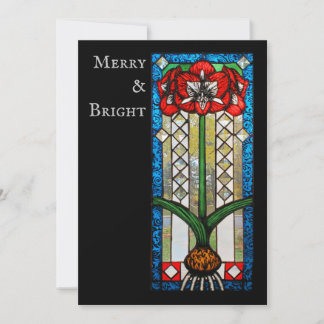 Cartão De Festividades Feriado e Natal em vidro amarillis