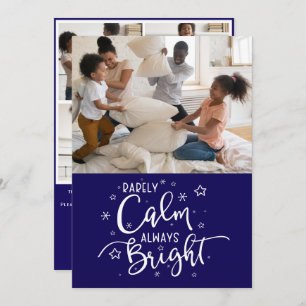 Cartão De Festividades Feriado Engraçado 5 Foto Raramente Calma Natal Azu