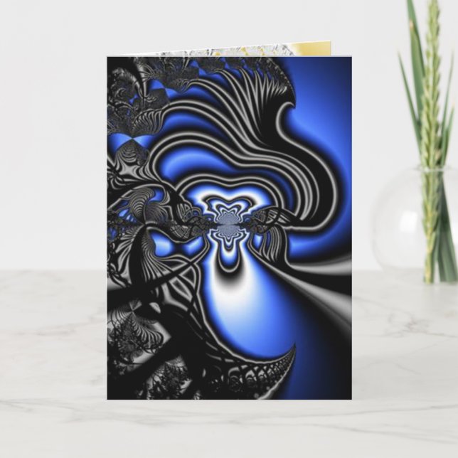 Cartão De Festividades Feriado Fractal (Frente)