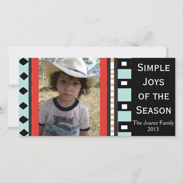 Cartão De Festividades Feriado geométrico do sudoeste - customizável (Frente)