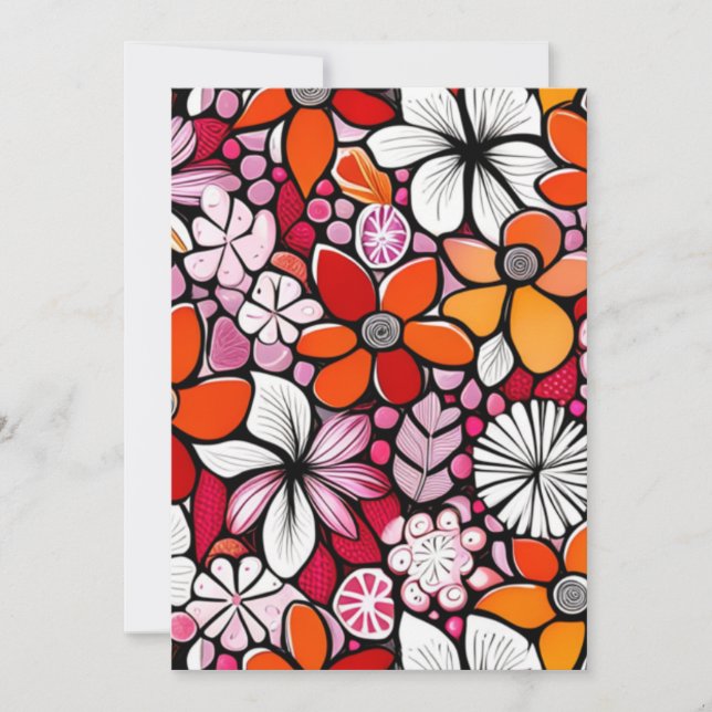 Cartão De Festividades Feriado Havaiano (Frente)