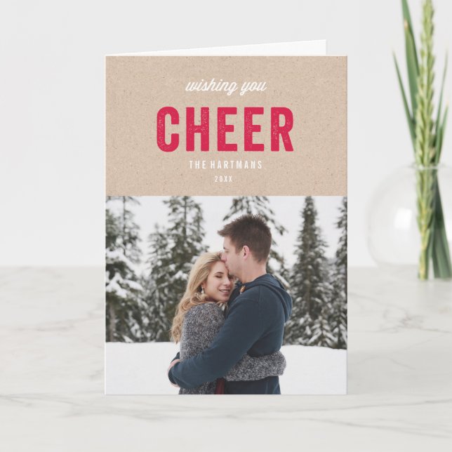 Cartão De Festividades Feriado Kraft (Frente)