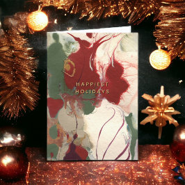 Cartão De Festividades Feriado mais feliz de Abstrato pintado colorido