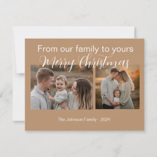 Cartão De Festividades Feriado moderno editável com fotos personalizadas