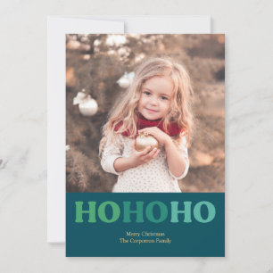 Cartão De Festividades Feriado Moderno Simples Foto Verde 2