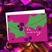 Feriado Seja Feliz Rosa Púrpura Holly