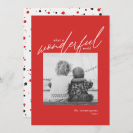 Cartão De Festividades Feriado Vermelho de Ano Novo, Foto Simples e Marav