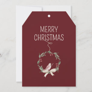 Cartão De Festividades Feriado Vermelho Personalizado da Festa de Natal