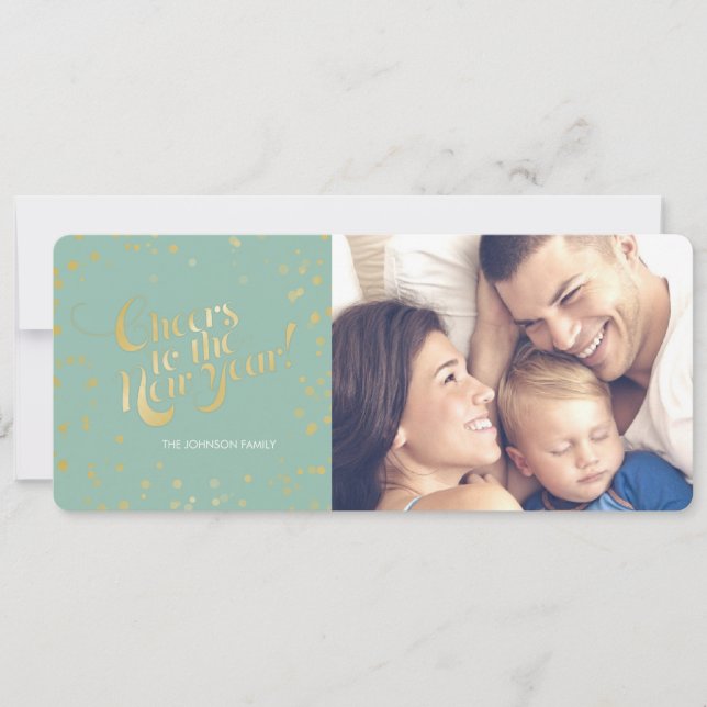 Cartão De Festividades Feriados de Anos novos de Casa da Moeda Dourada Me (Frente)