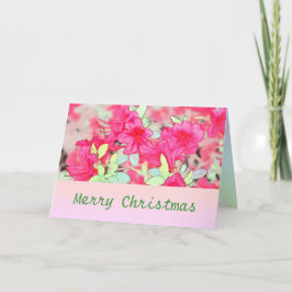 Cartão De Festividades Feriados de flores de azálea rosa adorável