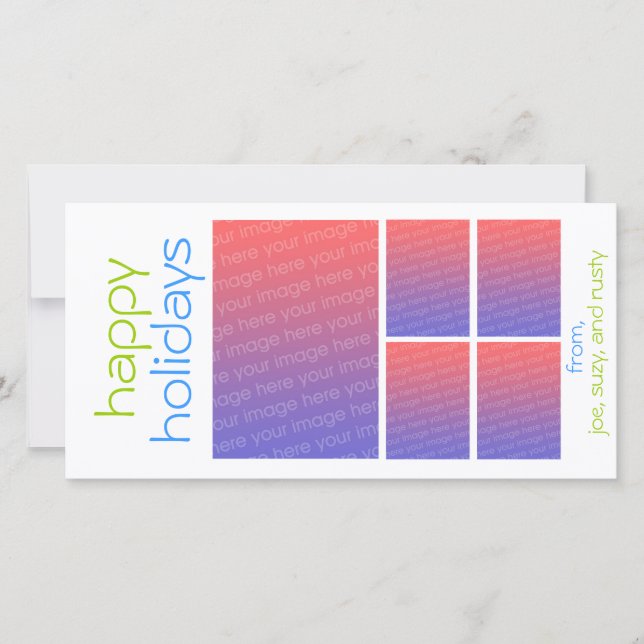 Cartão De Festividades feriados felizes (Frente)