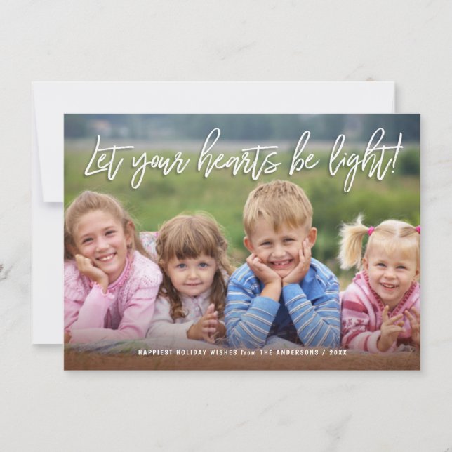 Cartão De Festividades Feriados Felizes Citação de Script Manuscrito em F (Frente)