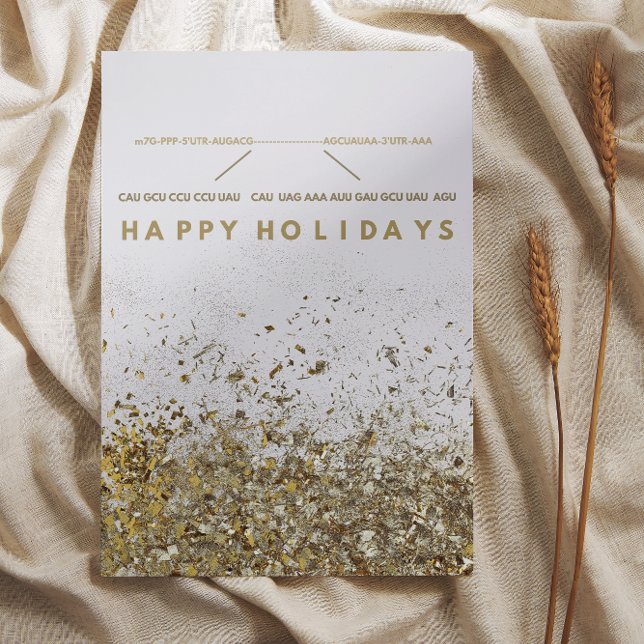 Cartão De Festividades Feriados felizes da Biologia mRNA (Criador carregado)