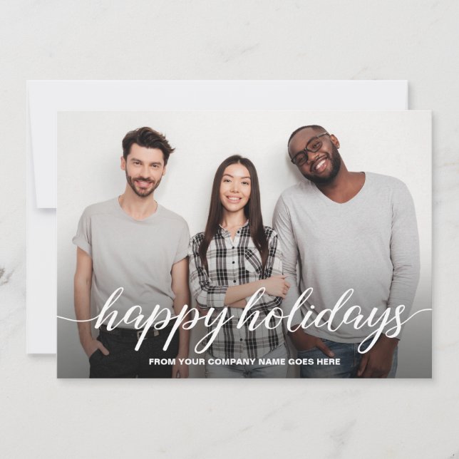 Cartão De Festividades Feriados Felizes da Equipe de Natal da Empresa (Frente)