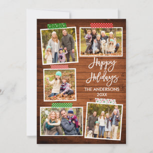 Cartão De Festividades Feriados Felizes de Escova Férias Felizes Fita de