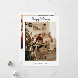 Cartão De Festividades Feriados felizes de Natal de Cinco Fotos