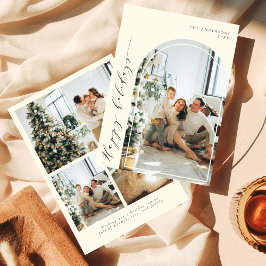 Cartão De Festividades Feriados Felizes de Script Minimalista Elegante 5 