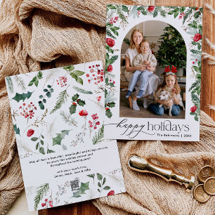 Cartão De Festividades Feriados Felizes do Arco Botânico Moderno 1 Foto