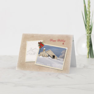 Cartão De Festividades Feriados Felizes do Country Barn