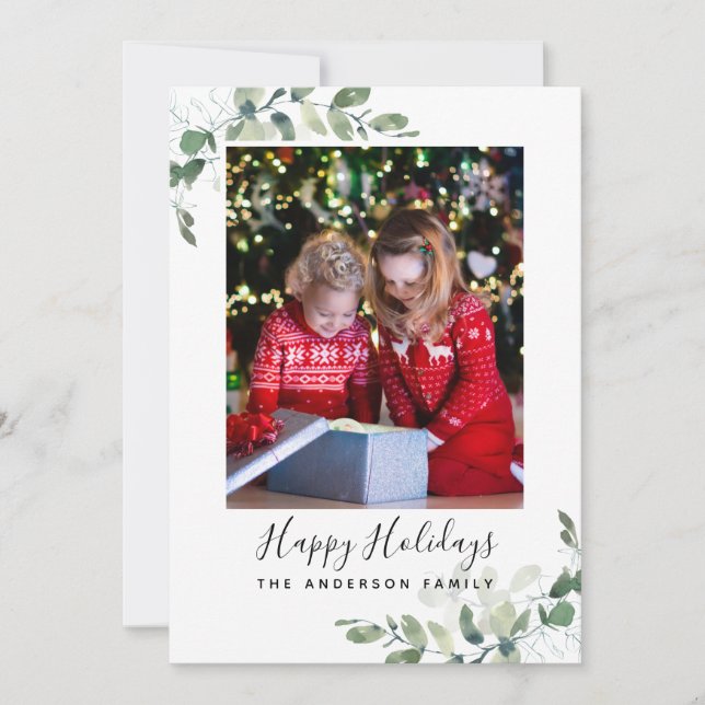 Cartão De Festividades Feriados Felizes do Eucalyptus (Frente)