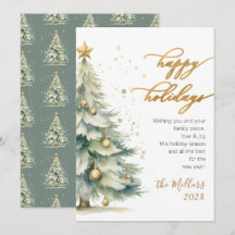 Feriados Felizes Elegantes, Dourada Árvore de Nata