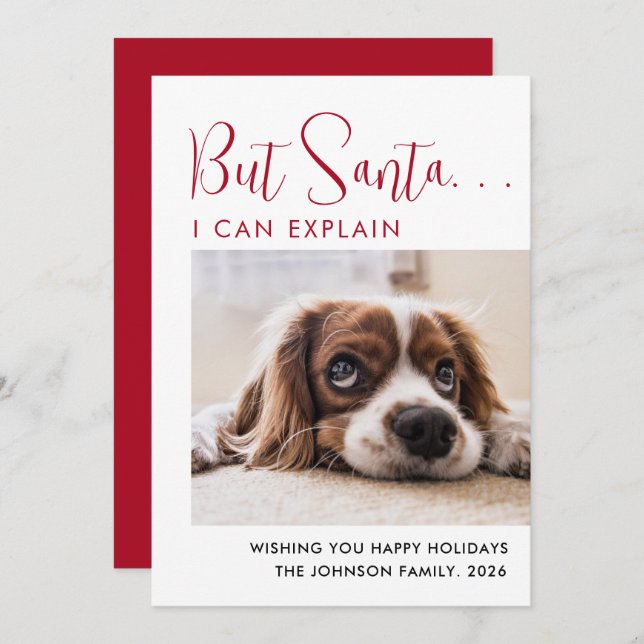 Cartão De Festividades Feriados Felizes Feriados Felizes Foto Pet (Frente/Verso)