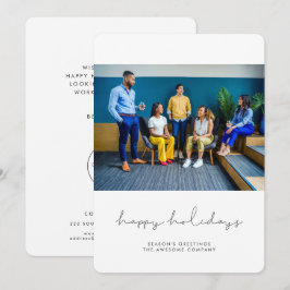 Cartão De Festividades Feriados felizes minimalistas Foto corporativa