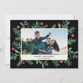 Cartão De Festividades Feriados Felizes Muito Berry Aquarela | Natal