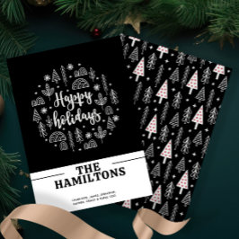 Cartão De Festividades Feriados felizes nórdicos Escandinavos Personaliza