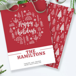 Cartão De Festividades Feriados felizes nórdicos Escandinavos Personaliza