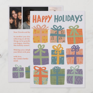 Cartão De Festividades FERIADOS FELIZES Oferece fotos de Natal PERSONALIZ