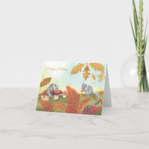 Cartão De Festividades Feriados Felizes Personalizados de Dormice (Glis g