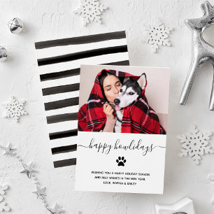 Cartão De Festividades Feriados Felizes Simples e Engraçados do Cão Fot
