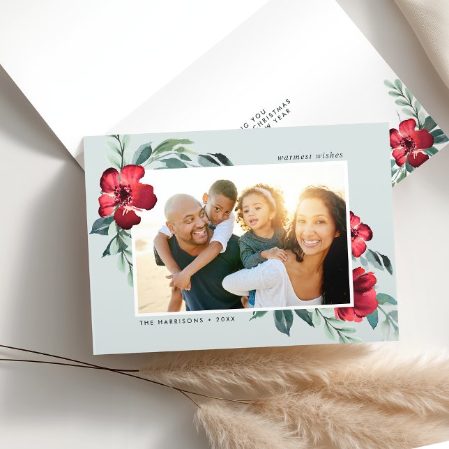 Cartão De Festividades Feriados Foguetes Foto Dobrada (Criador carregado)