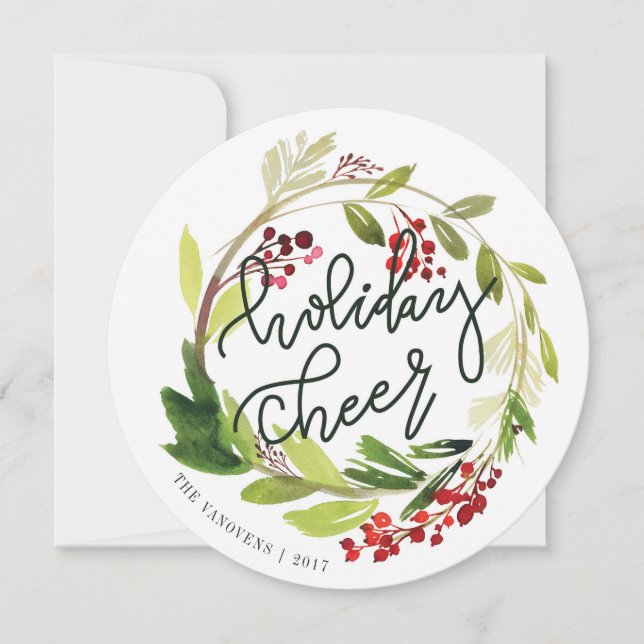 Cartão De Festividades Férias (Frente)