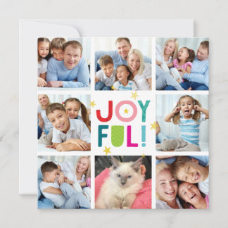 Cartão De Festividades FÉRIAS ALEGRES multi 8 foto diversão quadrados mod
