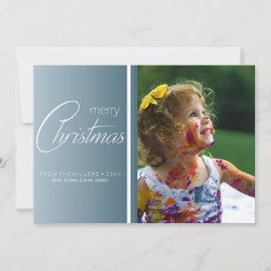 Cartão De Festividades Férias de Foto Simples e Elegante editável