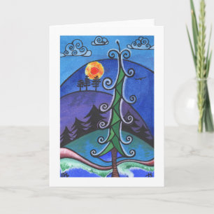 Cartão De Festividades Férias de inverno/Cartão de Natal, "Sombras Longas
