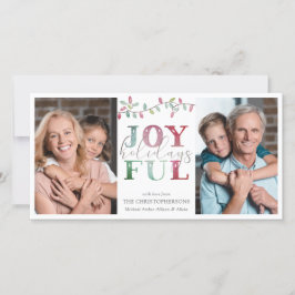 Cartão De Festividades FÉRIAS DE Natal 3Fotos Aquarela