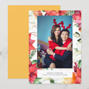 Cartão De Festividades Férias de Natal do Elegante Fesettia Poinsettia