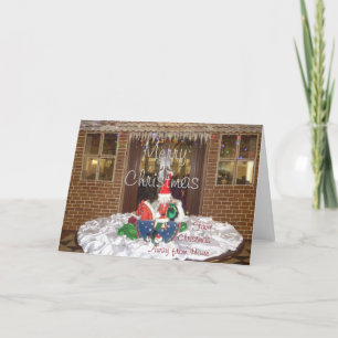 Cartão De Festividades Férias de Natal felizes longe de casa Inspirou A