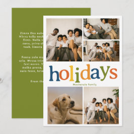 Cartão De Festividades Férias Divertidas Natal Foto Personalizada
