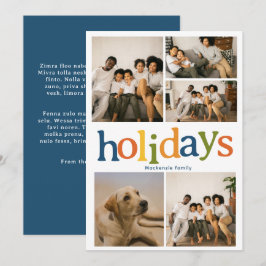 Cartão De Festividades Férias Divertidas Natal Foto Personalizada