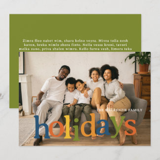 Cartão De Festividades Férias Divertidas Natal Foto Personalizada