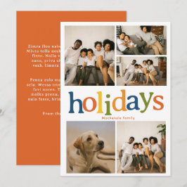 Cartão De Festividades Férias Divertidas Natal Foto Personalizada