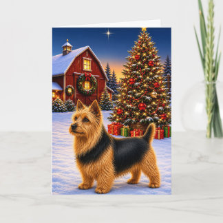 Cartão De Festividades Férias do Australian Terrier