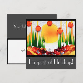 CARTÃO DE FESTIVIDADES FÉRIAS ENSOLARADAS ENTRE OS PINHEIROS :)